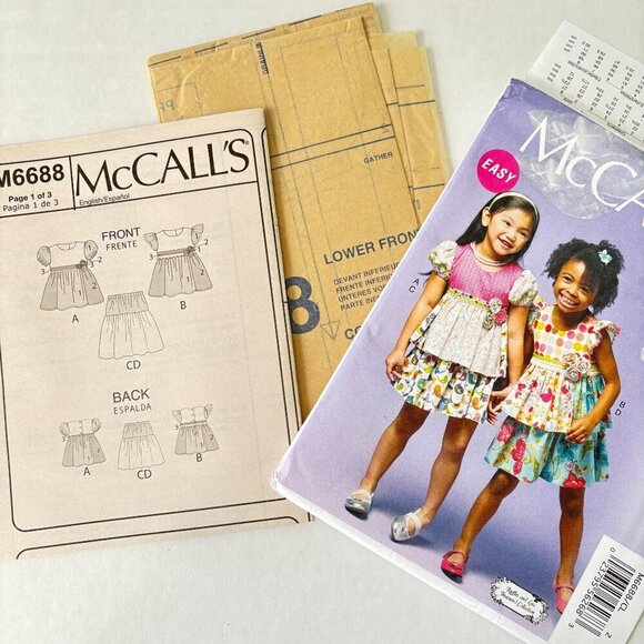 McCalls Girls Apron Dress Sewing Pattern Lot 3 Size 6 7 8 Chelsea Anderssen Pant - Picture 10 of 10